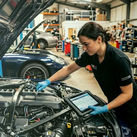 Schachtel Schwan – Motordiagnose